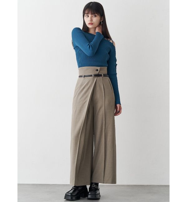MURUA「ベルトハイウエストワイドパンツ」|その他|