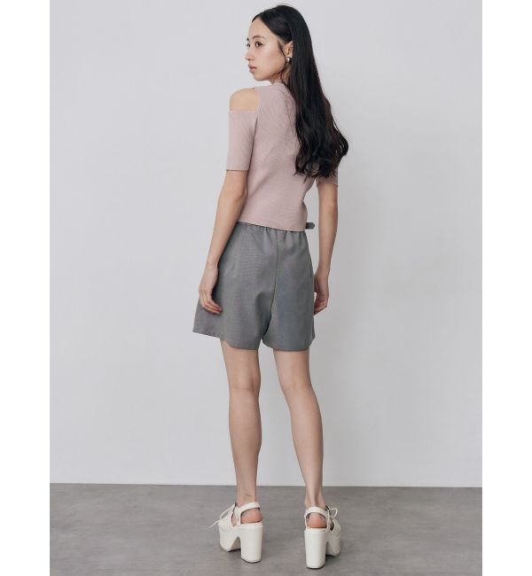 MURUA「ショルダーカットZIPハーフニット」|ニット・セーター|