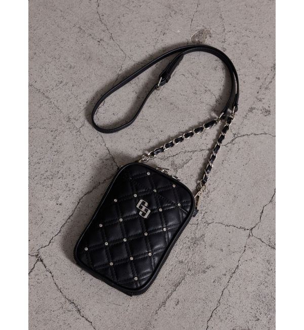 GYDA「GG bijou quiltingミニショルダーBAG」|ショルダー・メッセンジャー|ブラック