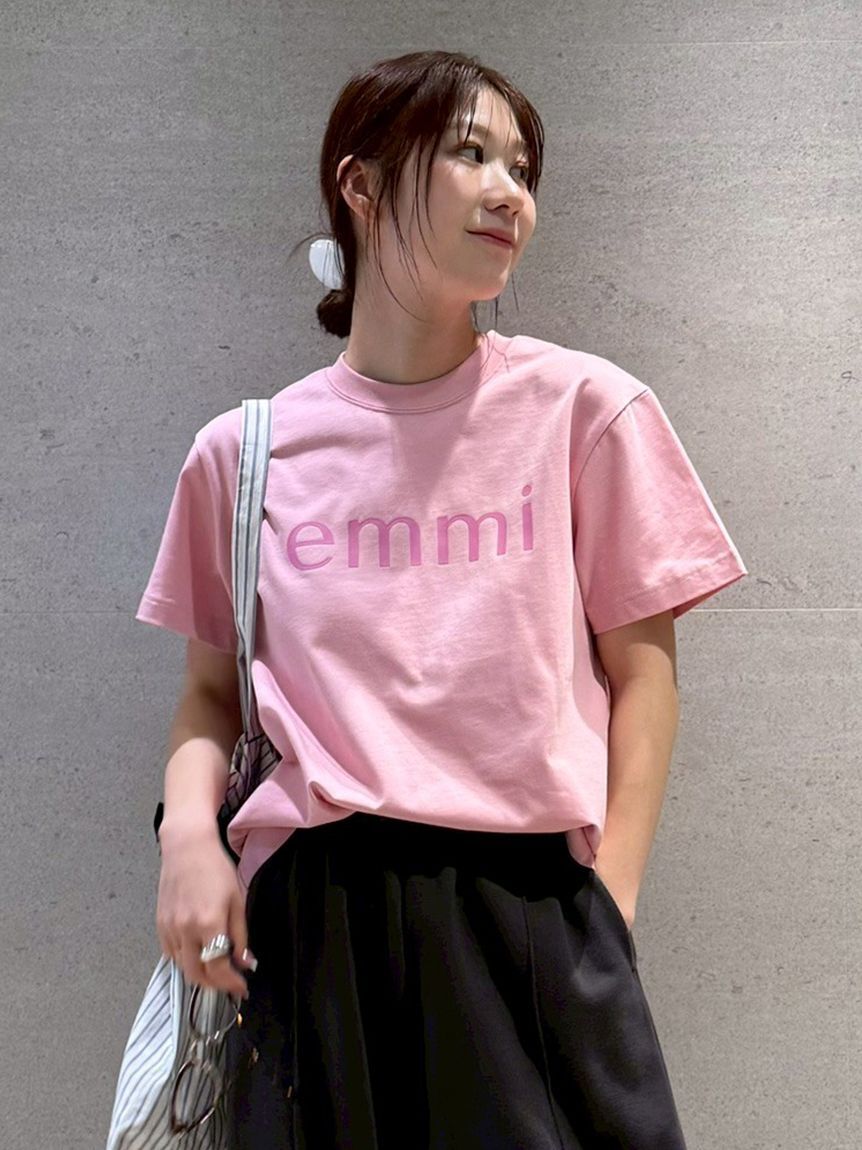emmi atelier「【ONLINE限定カラーあり】eco emmiロゴTシャツ/UVカット」|Tシャツ・カットソー|PNK