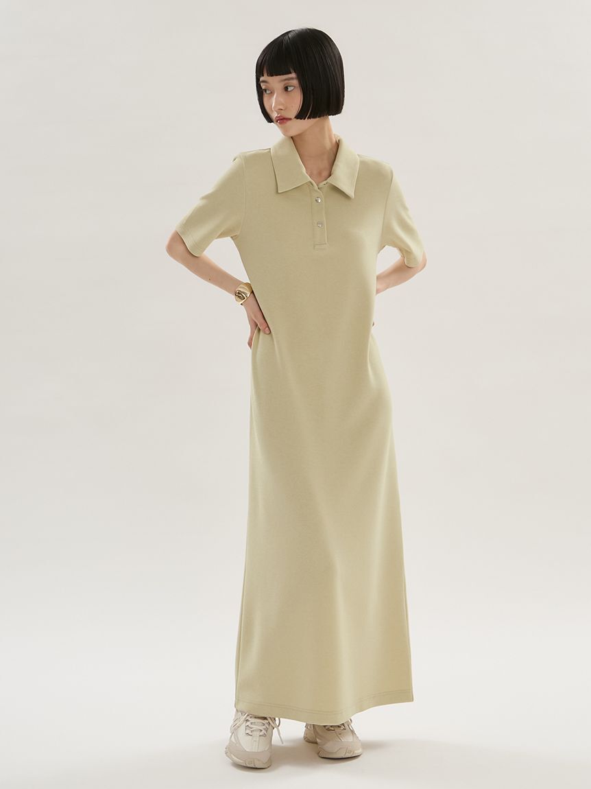emmi atelier「ジョーゼットポロカットワンピース/UVカット」|ワンピース|