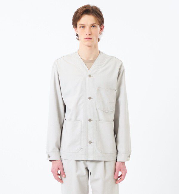 MACKINTOSH PHILOSOPHY「【WEEKENDER】 ノーカラーカバーオール ドライオックス/デニム」|ブルゾン・スタジャン|