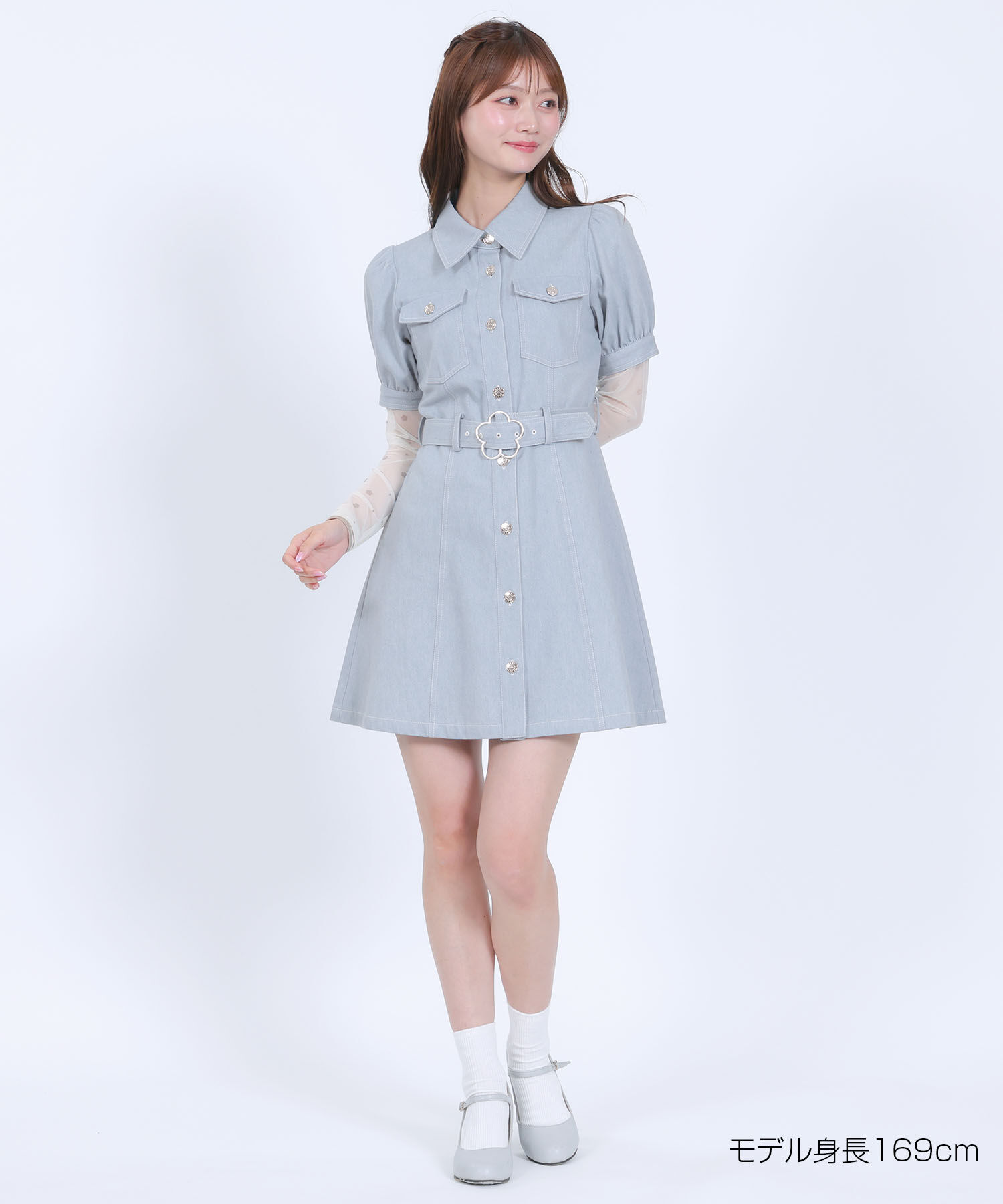 MARY QUANT「デイジーバックルデニムミニ ワンピース」|ワンピース|