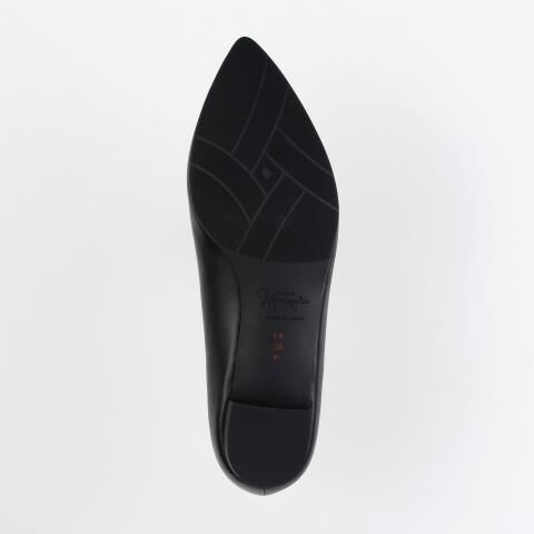 銀座かねまつ「LSDW2371SHPBLK 【防水】【本革】アクアベルフラットシューティー」|パンプス|