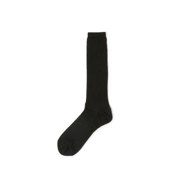 Demi-Luxe BEAMS 「針抜きリブ ハイソックス」|その他|BLACK