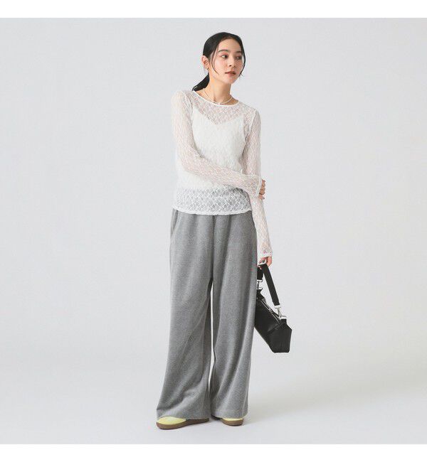 Ray BEAMS 「ベロア ワイド スウェット パンツ」|その他|