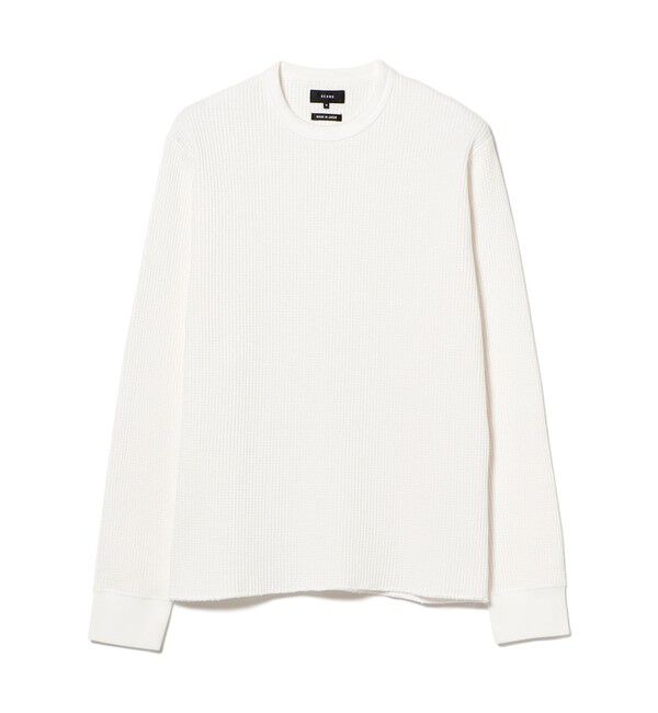 BEAMS「サーマル クルーネック」|Tシャツ・カットソー|WHITE