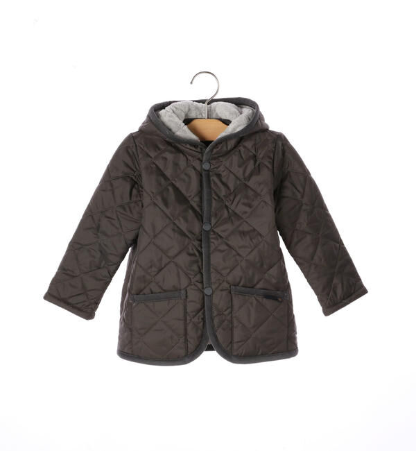 SHIPS KIDS「LAVENHAM:フェイクファー フード ジャケット(90～140cm)」|その他|ダークグレー