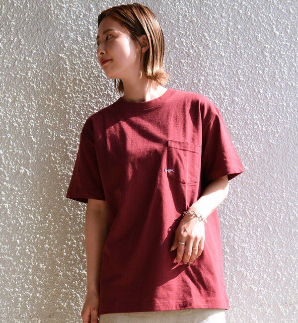 SHIPS「【累計販売数18万枚突破!!】【WEB限定】SHIPS: マイクロ SHIPSロゴ ポケット Tシャツ」|Tシャツ・カットソー|