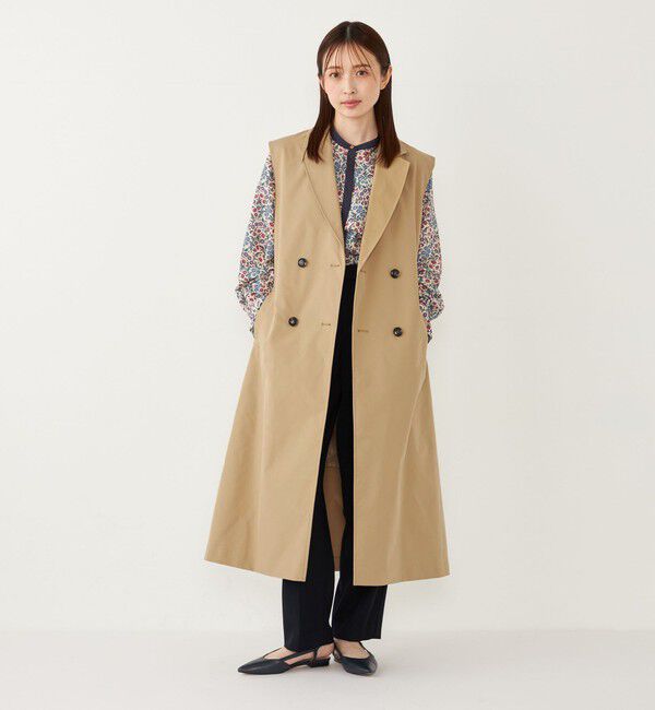 SHIPS Colors 「SHIPS Colors:〈手洗い可能〉トレンチ 2WAY ジレ ワンピース」|ジャンパースカート|