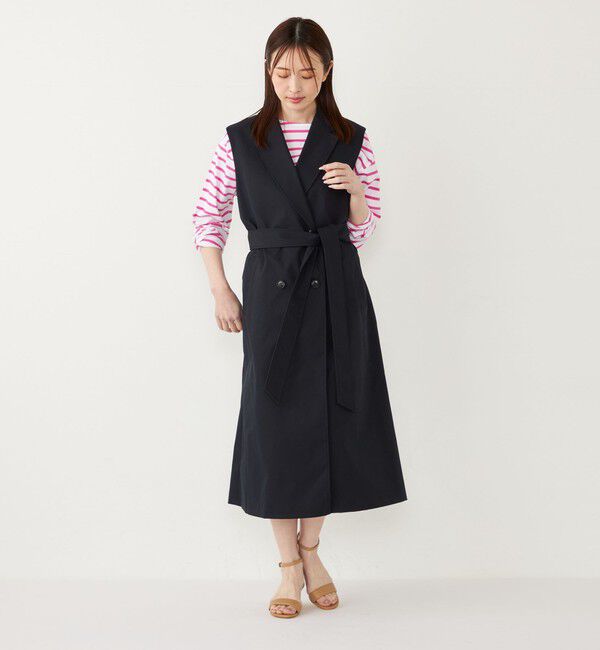 SHIPS Colors 「SHIPS Colors:〈手洗い可能〉トレンチ 2WAY ジレ ワンピース」|ジャンパースカート|