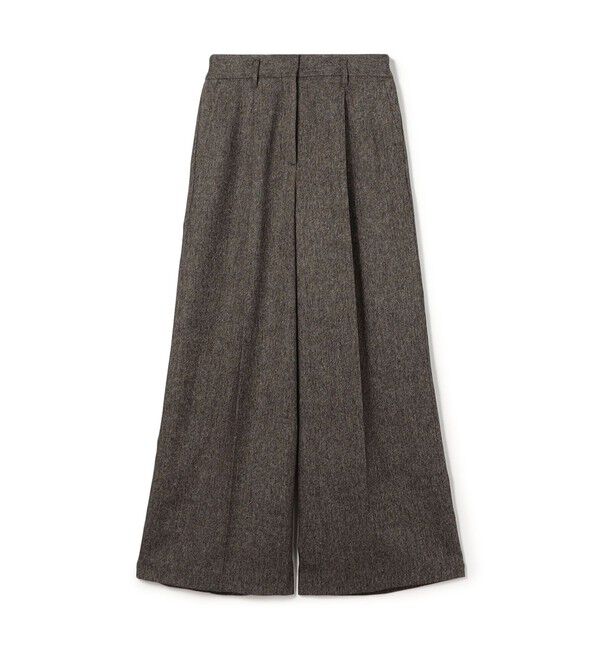 Ballsey「メランジカルゼ タックワイドパンツ」|その他|49 ダークブラウン