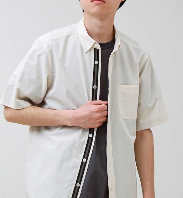 GLOSTER「オーバーフローサッカーニットテープS/Sシャツ」|シャツ・ブラウス|