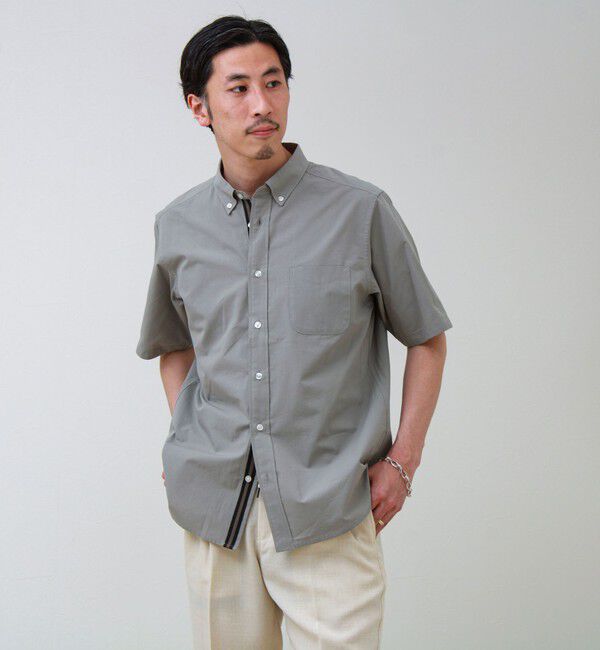 GLOSTER「オーバーフローサッカーニットテープS/Sシャツ」|シャツ・ブラウス|