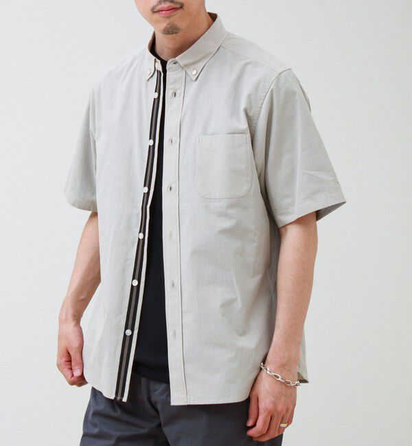 GLOSTER「オーバーフローサッカーニットテープS/Sシャツ」|シャツ・ブラウス|