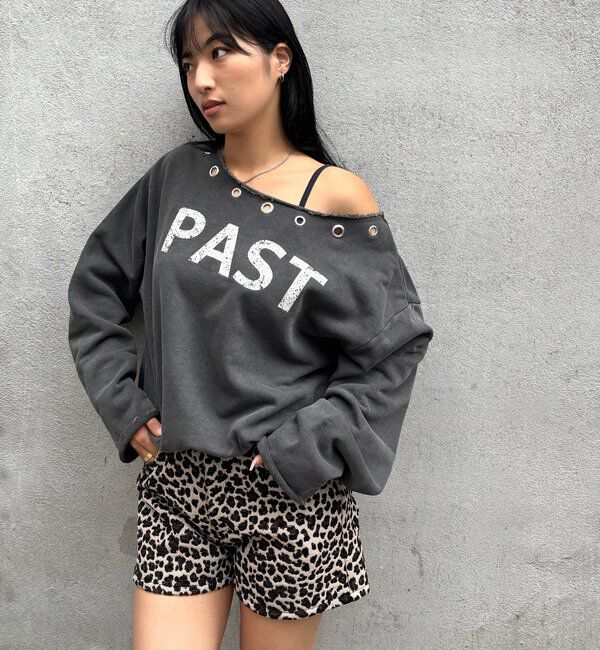  「アイレットオフショルロゴスウェット」|Tシャツ・カットソー|