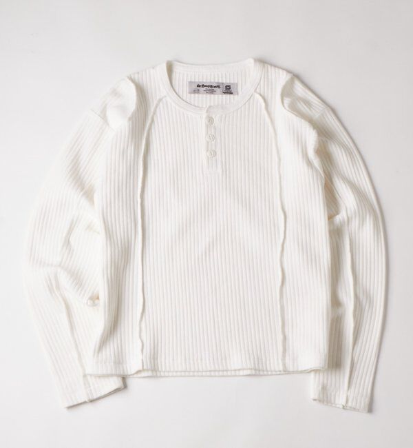  「【Sourcream】針抜きヘンリースイッチングL/S TEE」|Tシャツ・カットソー|ホワイト
