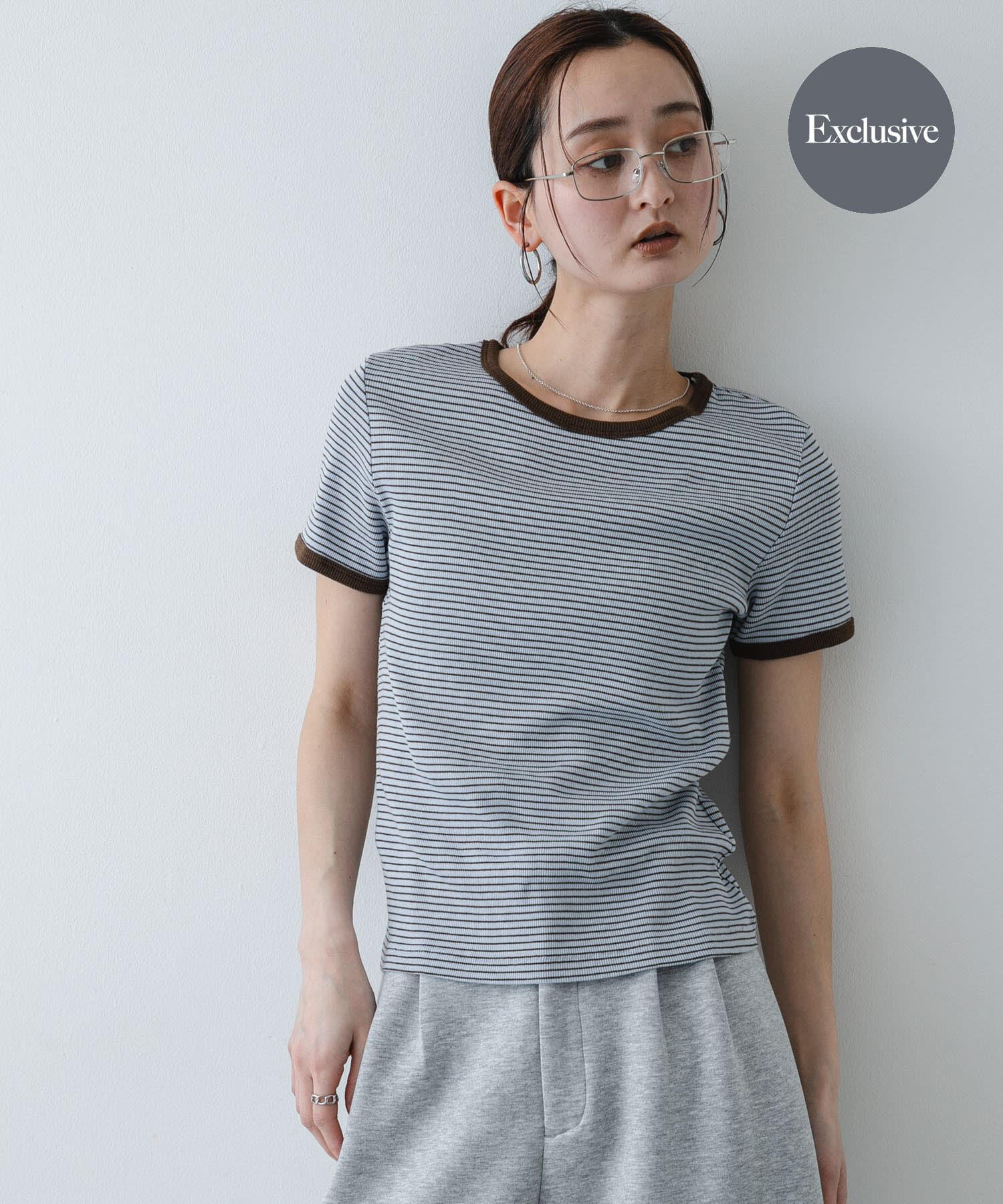 SENSE OF PLACE by URBAN RESEARCH「『別注』Healthknit&times;SENSE OF PLACE ボーダーTシャツ」|Tシャツ・カットソー|ブルー系その他