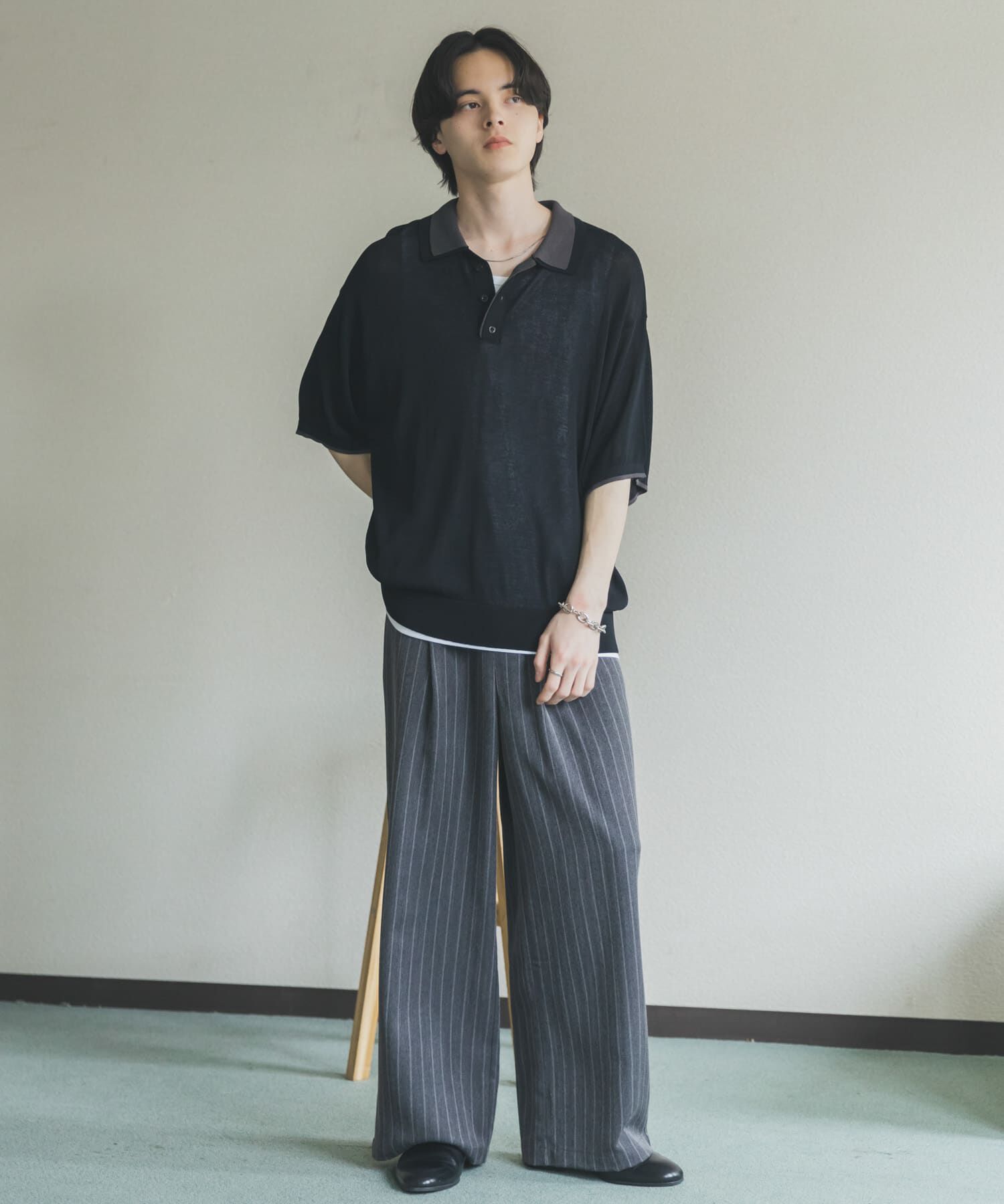 SENSE OF PLACE by URBAN RESEARCH「フェイクレイヤードニットポロシャツ」|ニット・セーター|