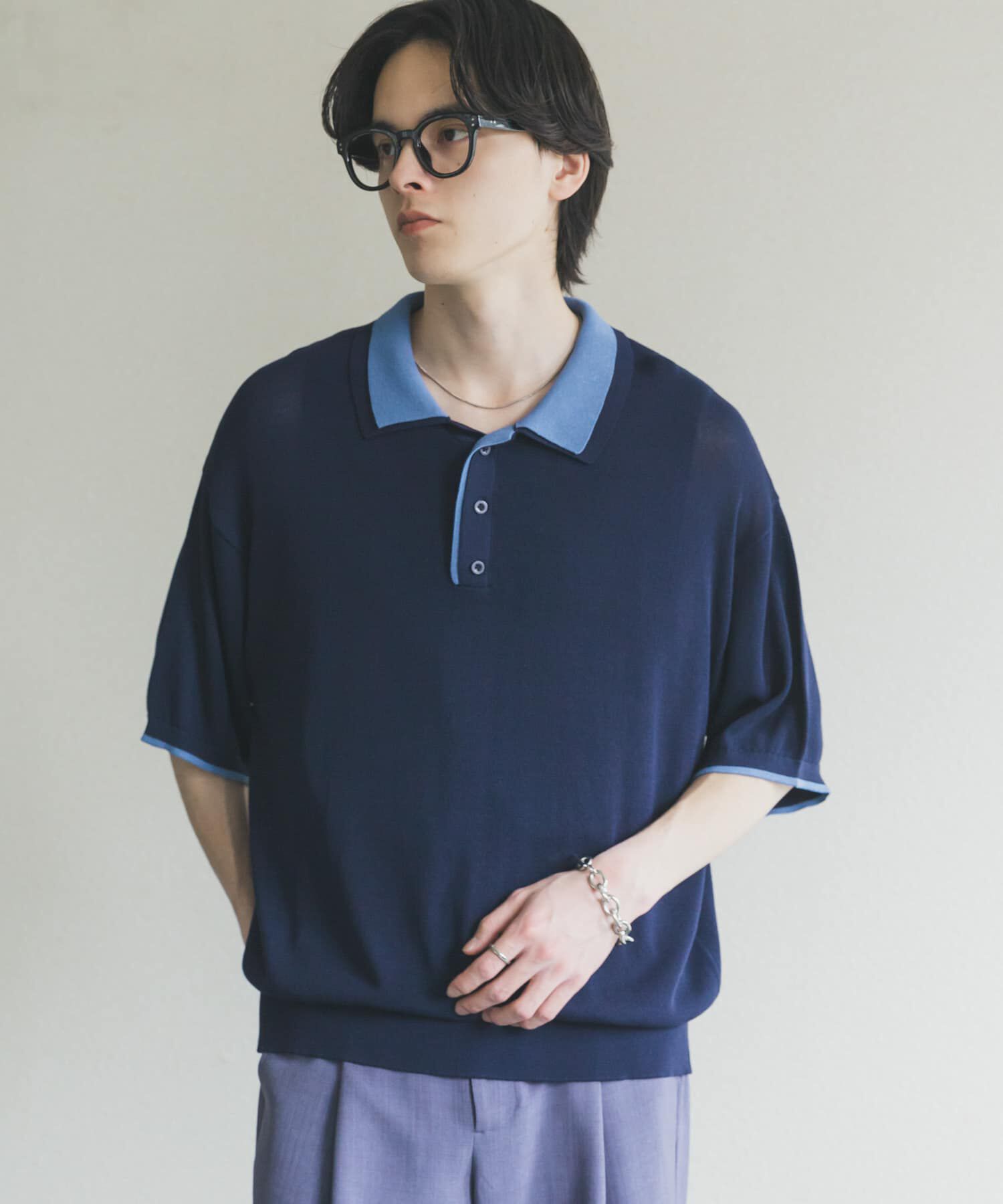 SENSE OF PLACE by URBAN RESEARCH「フェイクレイヤードニットポロシャツ」|ニット・セーター|