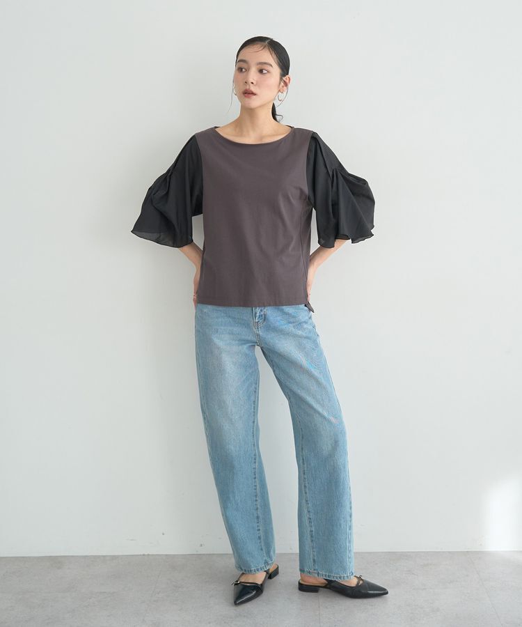 YECCA VECCA「シアースリーブカットソー」|Tシャツ・カットソー|