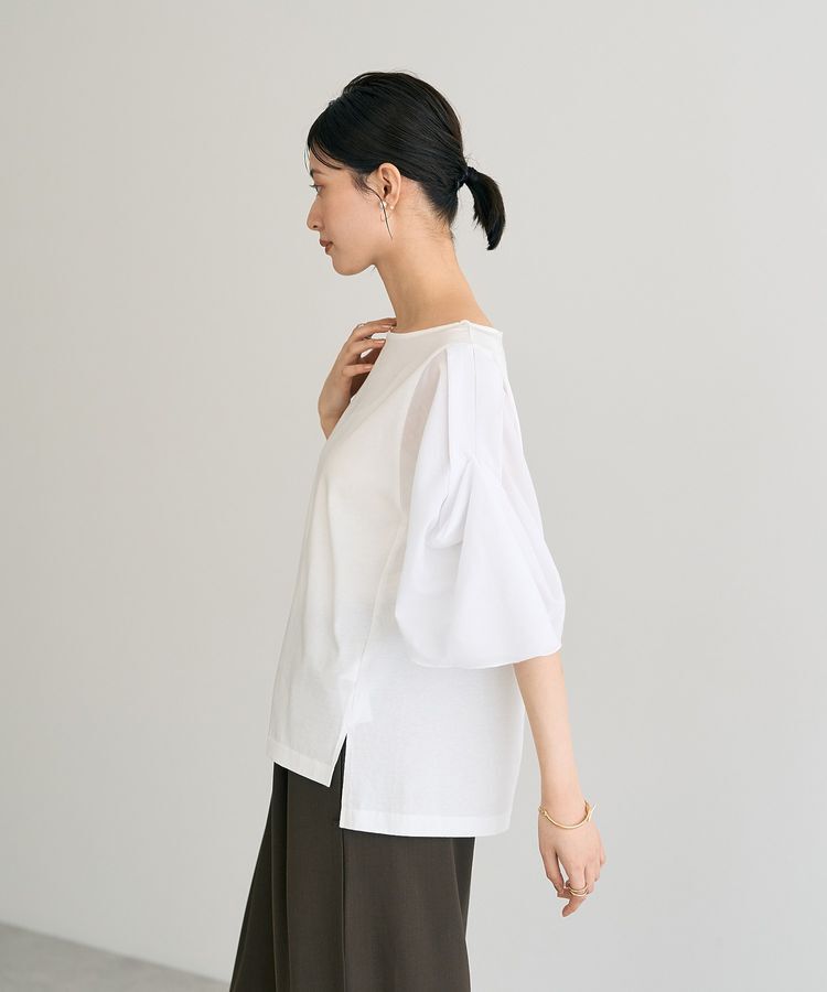YECCA VECCA「シアースリーブカットソー」|Tシャツ・カットソー|