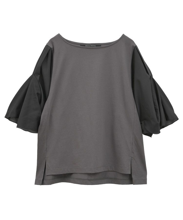 YECCA VECCA「シアースリーブカットソー」|Tシャツ・カットソー|