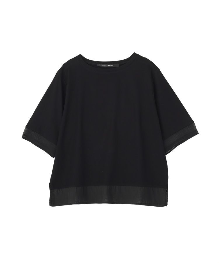 YECCA VECCA「シアーMIXプルオーバー」|Tシャツ・カットソー|