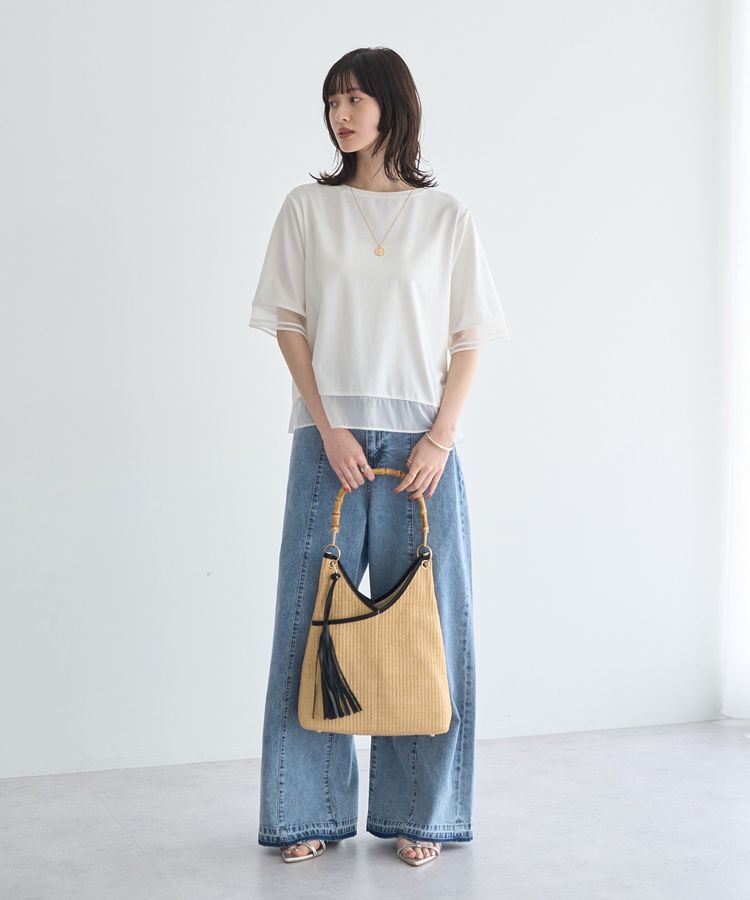 YECCA VECCA「シアーMIXプルオーバー」|Tシャツ・カットソー|