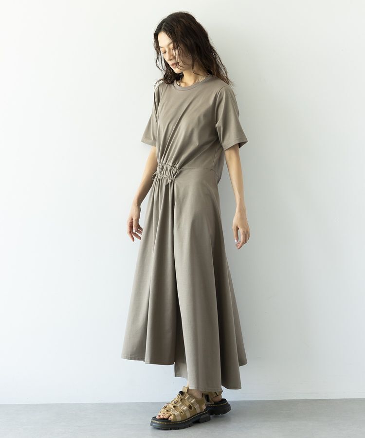 GARAGE OF GOOD CLOTHING「【日本製】ウエストギャザーアシメワンピース」|ワンピース|