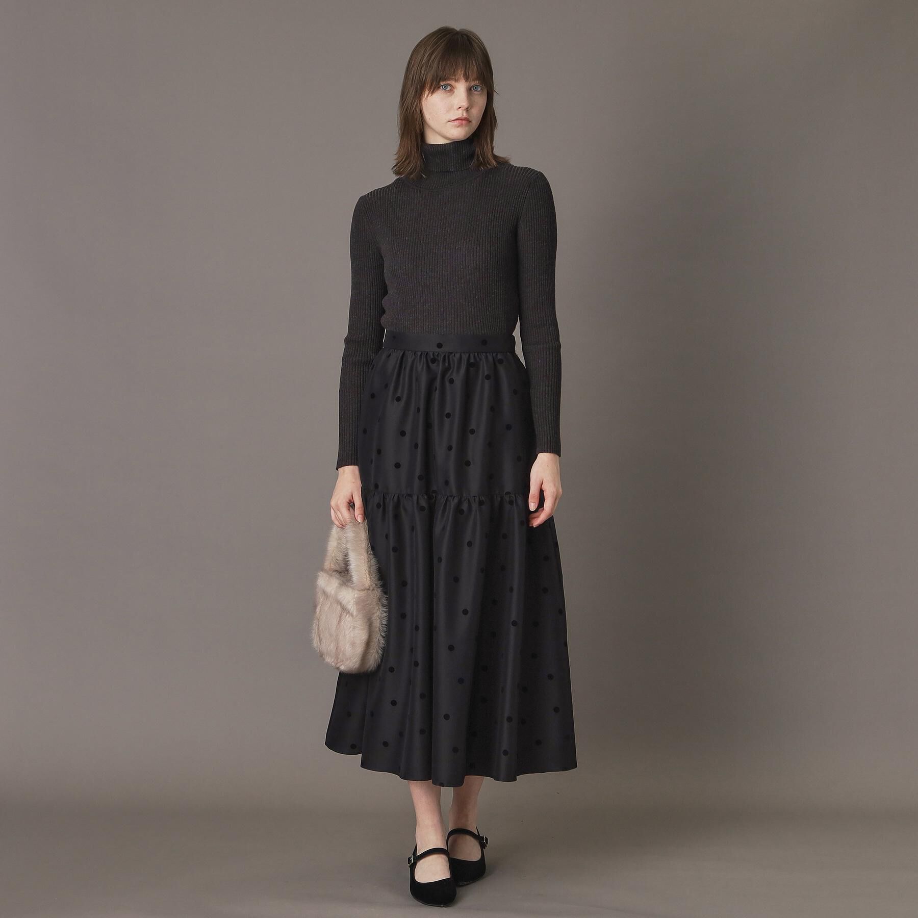DRESSTERIOR「【CLASSY.掲載】フロッキードットスカート」|スカート|