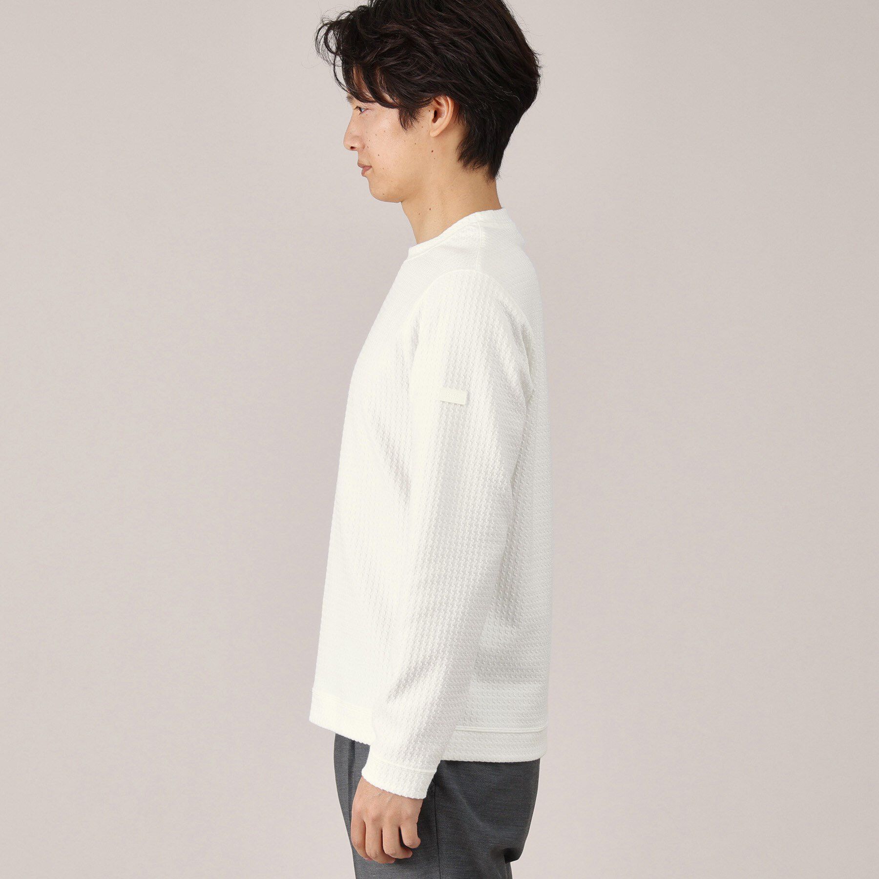 TAKEO KIKUCHI「【Made in JAPAN】千鳥柄 ストレッチ プルオーバー」|Tシャツ・カットソー|
