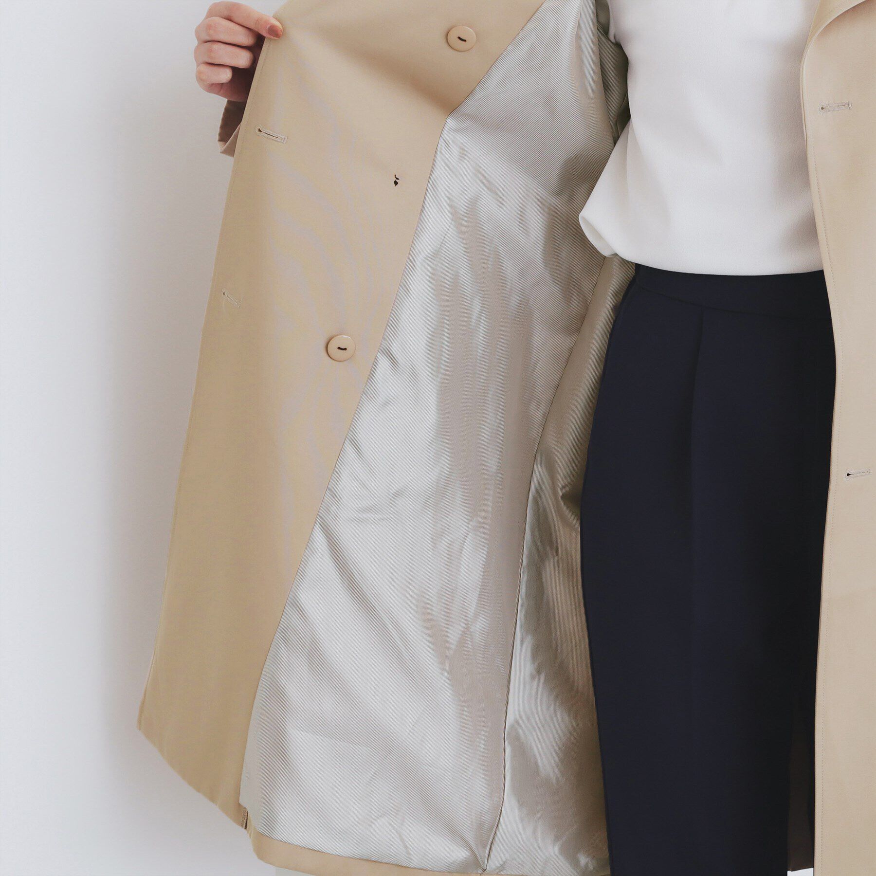 index「《XS-3Lsize》通勤・セレモニー対応／トレンチコート【洗濯機洗い可／撥水／親水性防汚】」|トレンチコート|