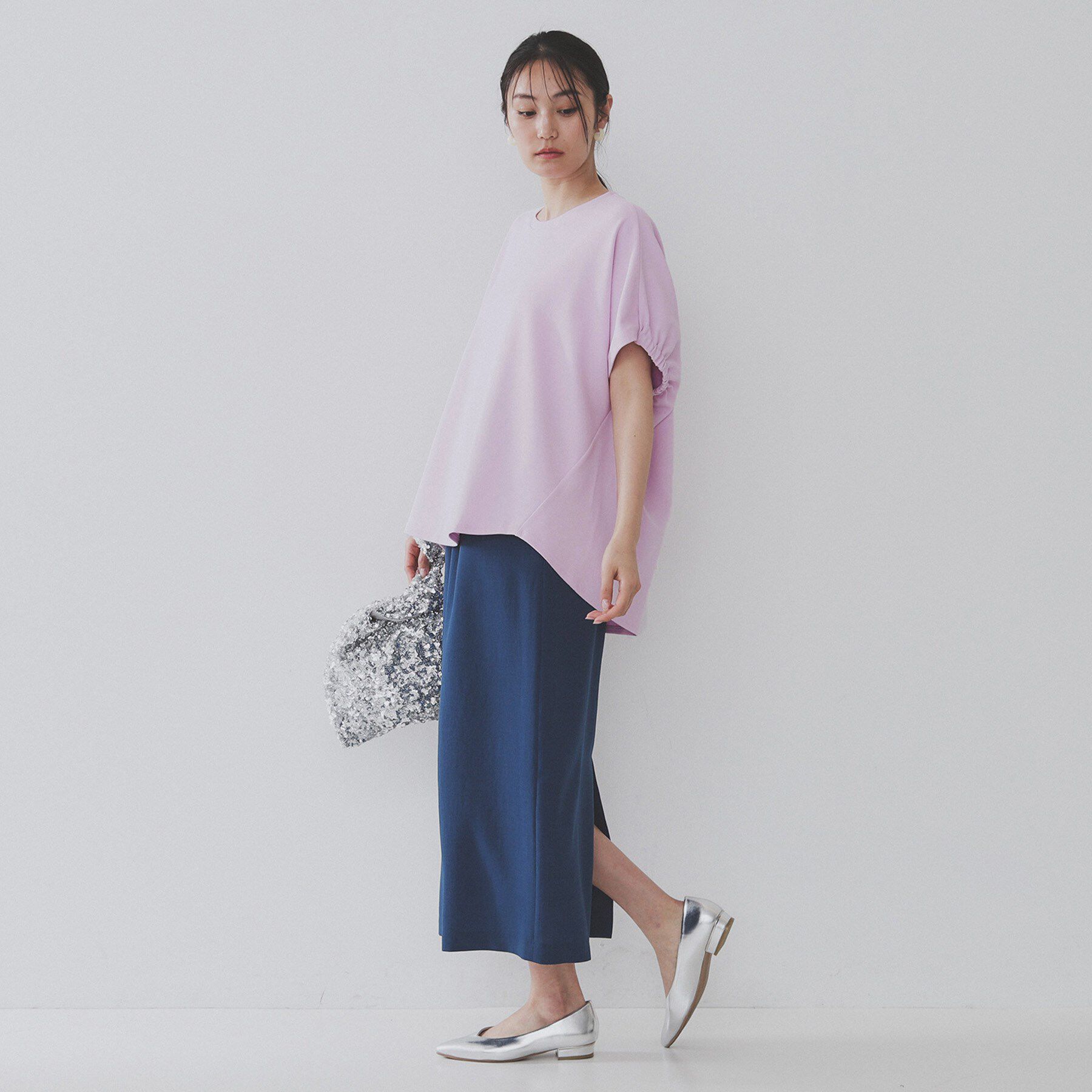 OPAQUE.CLIP「リラクシードルマンスリーブトップス【UV／吸水速乾／洗濯機洗い可】」|Tシャツ・カットソー|