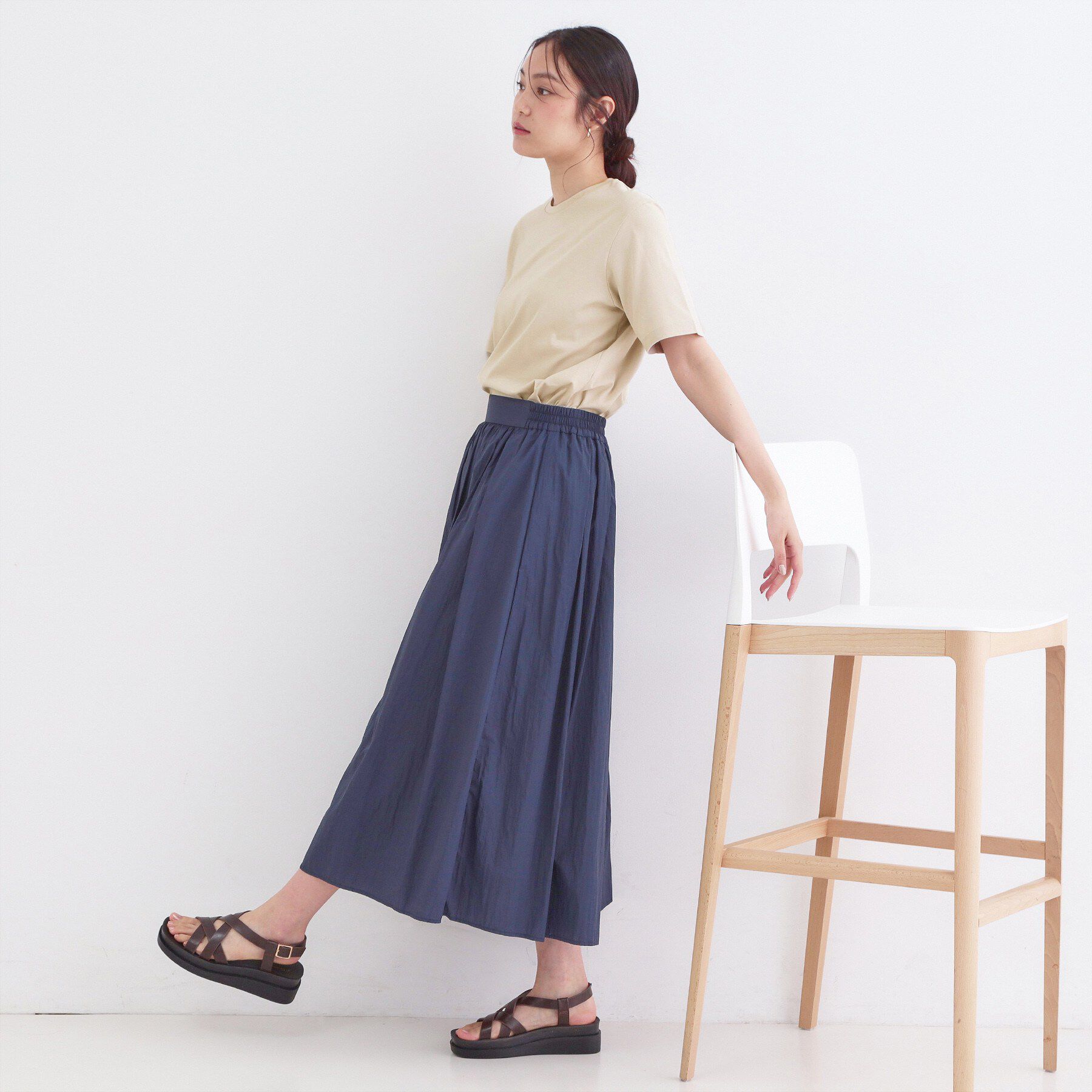 OPAQUE.CLIP「オーガニックコットン混ベーシックTシャツ【洗濯機OK】《SS～LL》」|Tシャツ・カットソー|