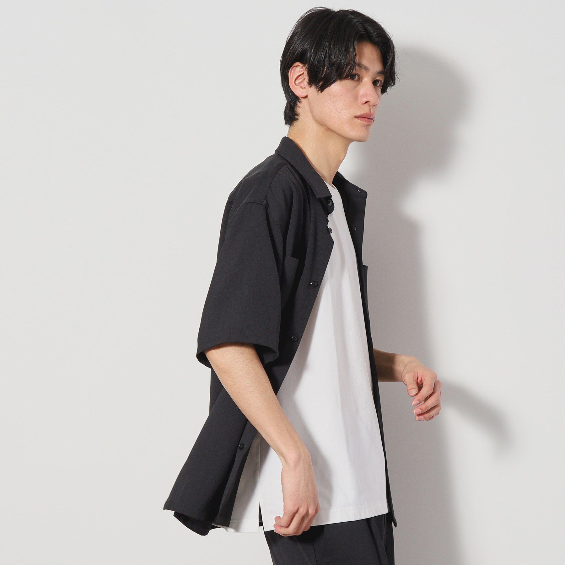 THE SHOP TK「ドライポリ 半袖シャツ　セットアップ可/吸水速乾/軽量/洗濯機OK」|シャツ・ブラウス|