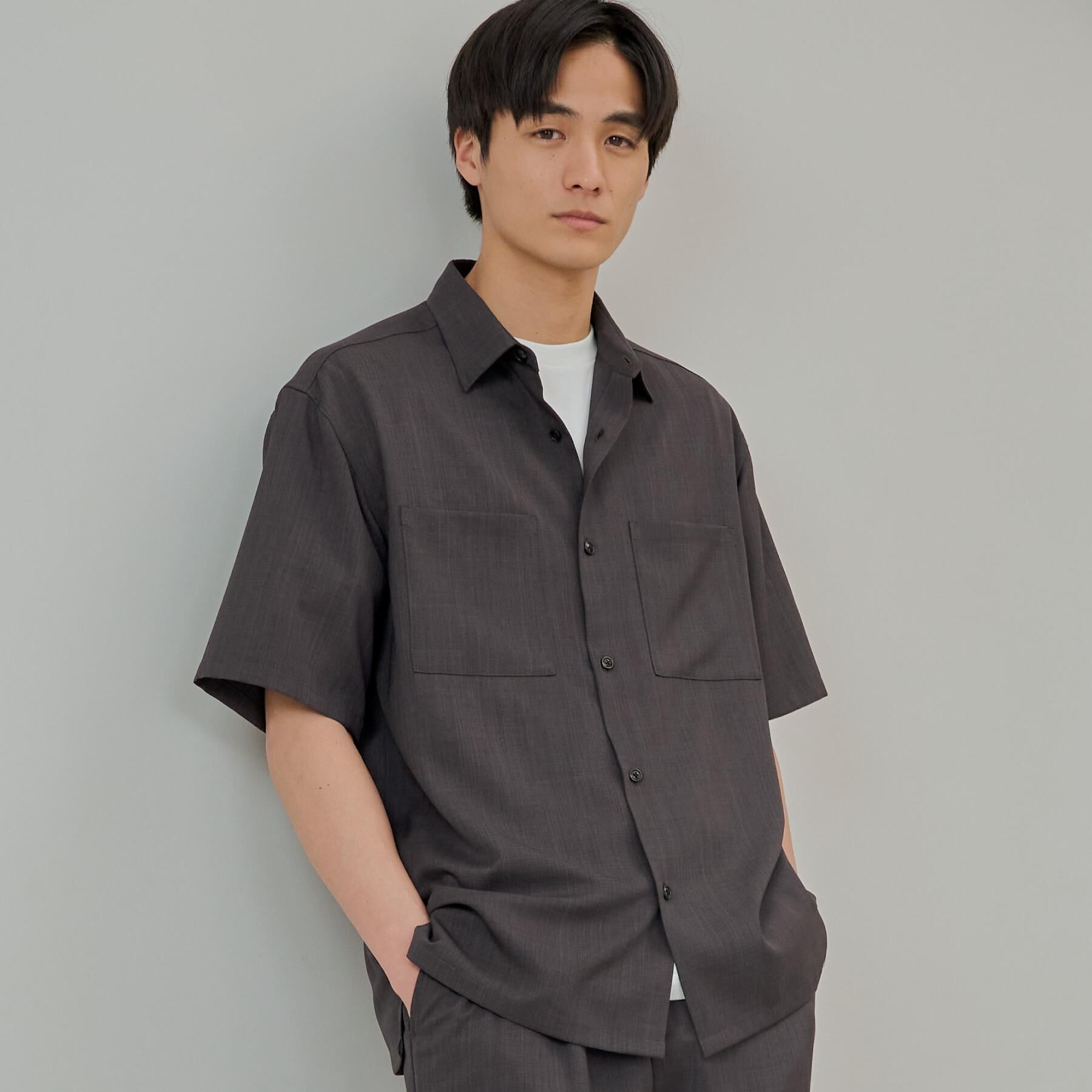 THE SHOP TK「ドライポリ 半袖シャツ　セットアップ可/吸水速乾/軽量/洗濯機OK」|シャツ・ブラウス|
