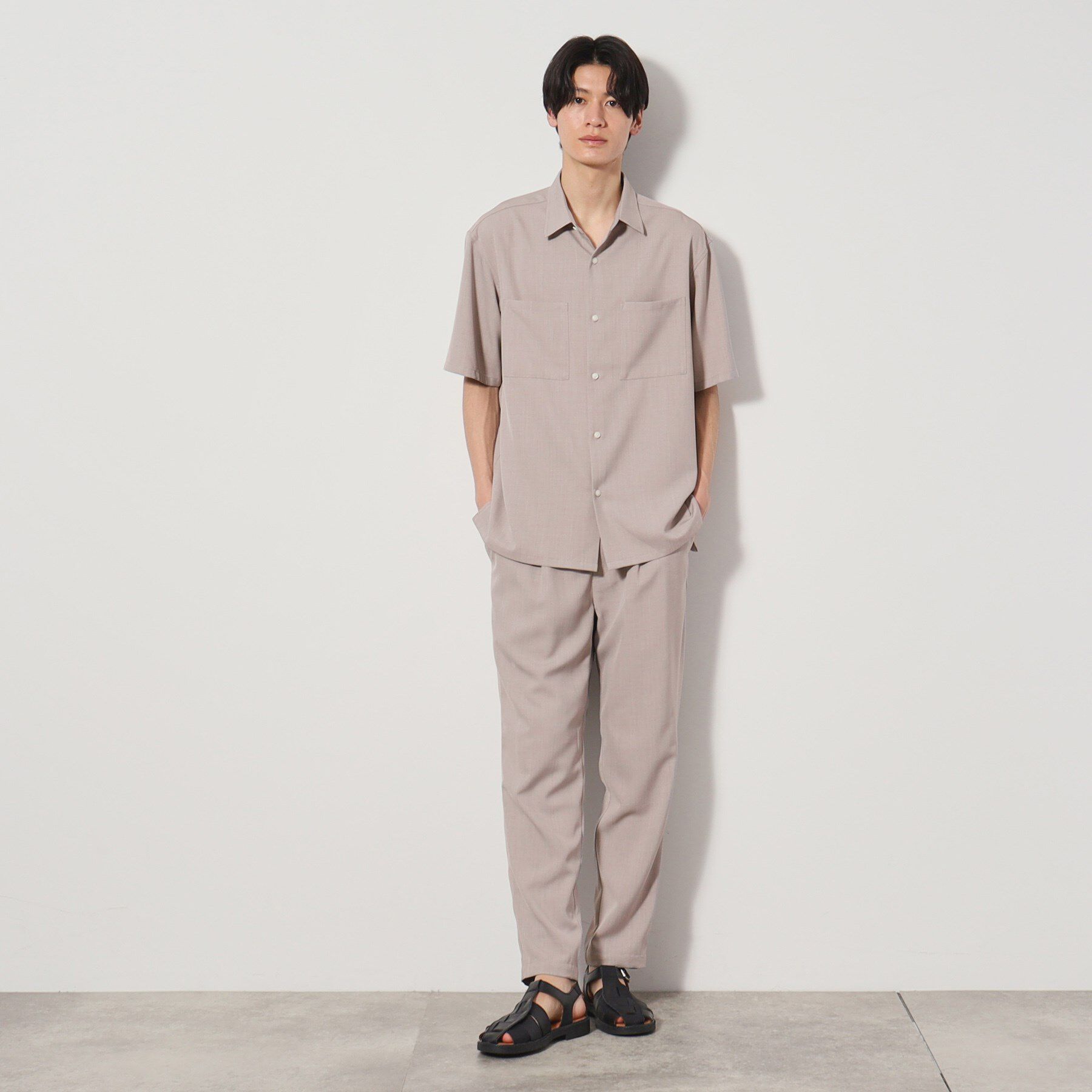 THE SHOP TK「ドライポリ 半袖シャツ　セットアップ可/吸水速乾/軽量/洗濯機OK」|シャツ・ブラウス|
