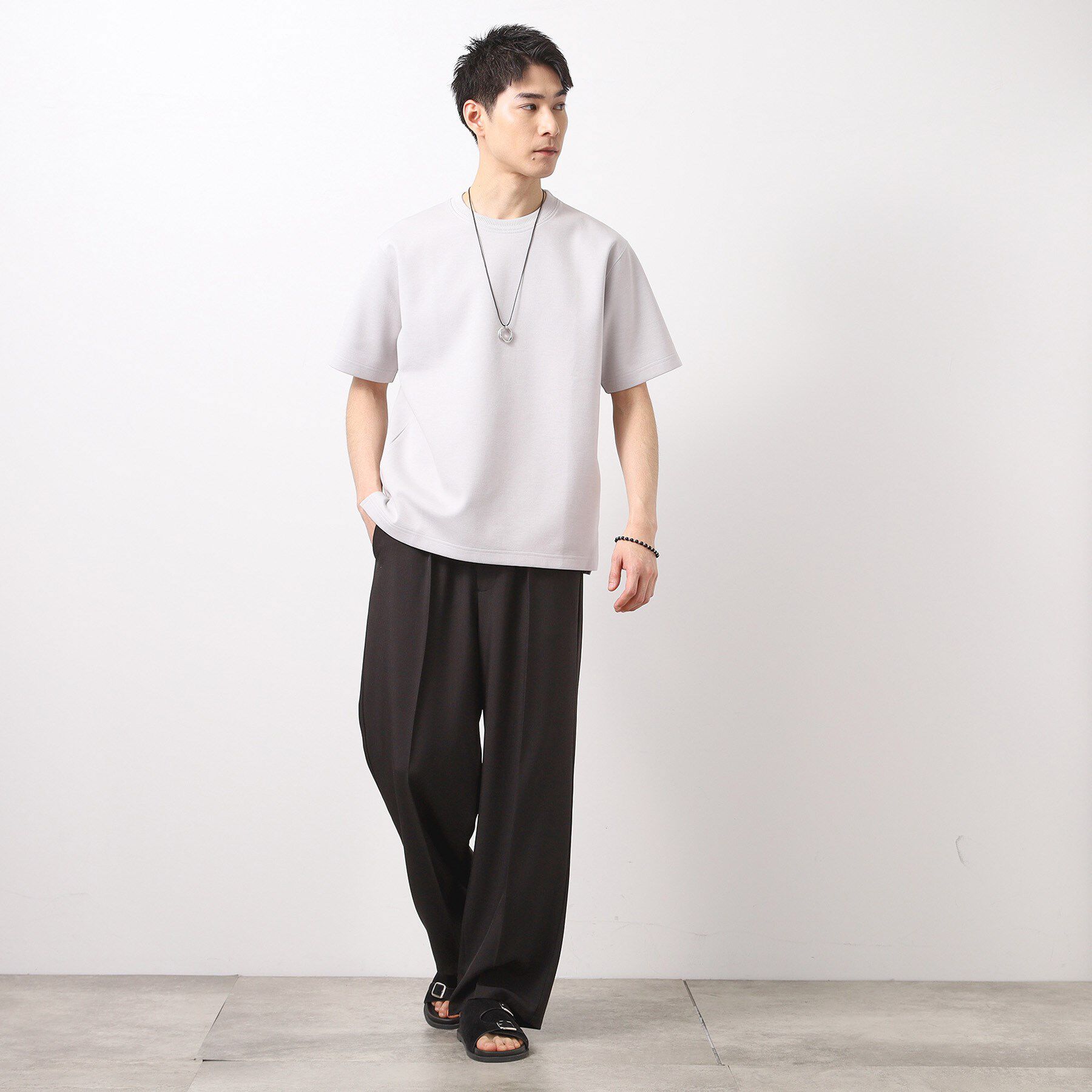 THE SHOP TK「ダブルフェイス半袖Tシャツ　洗濯機OK」|Tシャツ・カットソー|