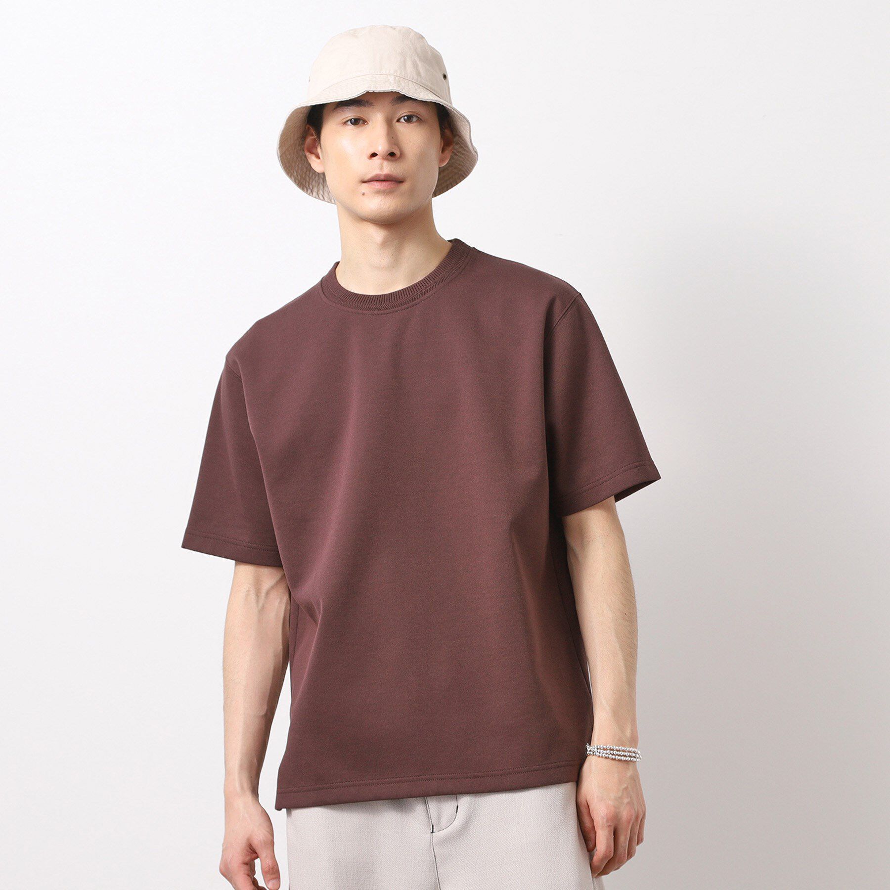 THE SHOP TK「ダブルフェイス半袖Tシャツ　洗濯機OK」|Tシャツ・カットソー|
