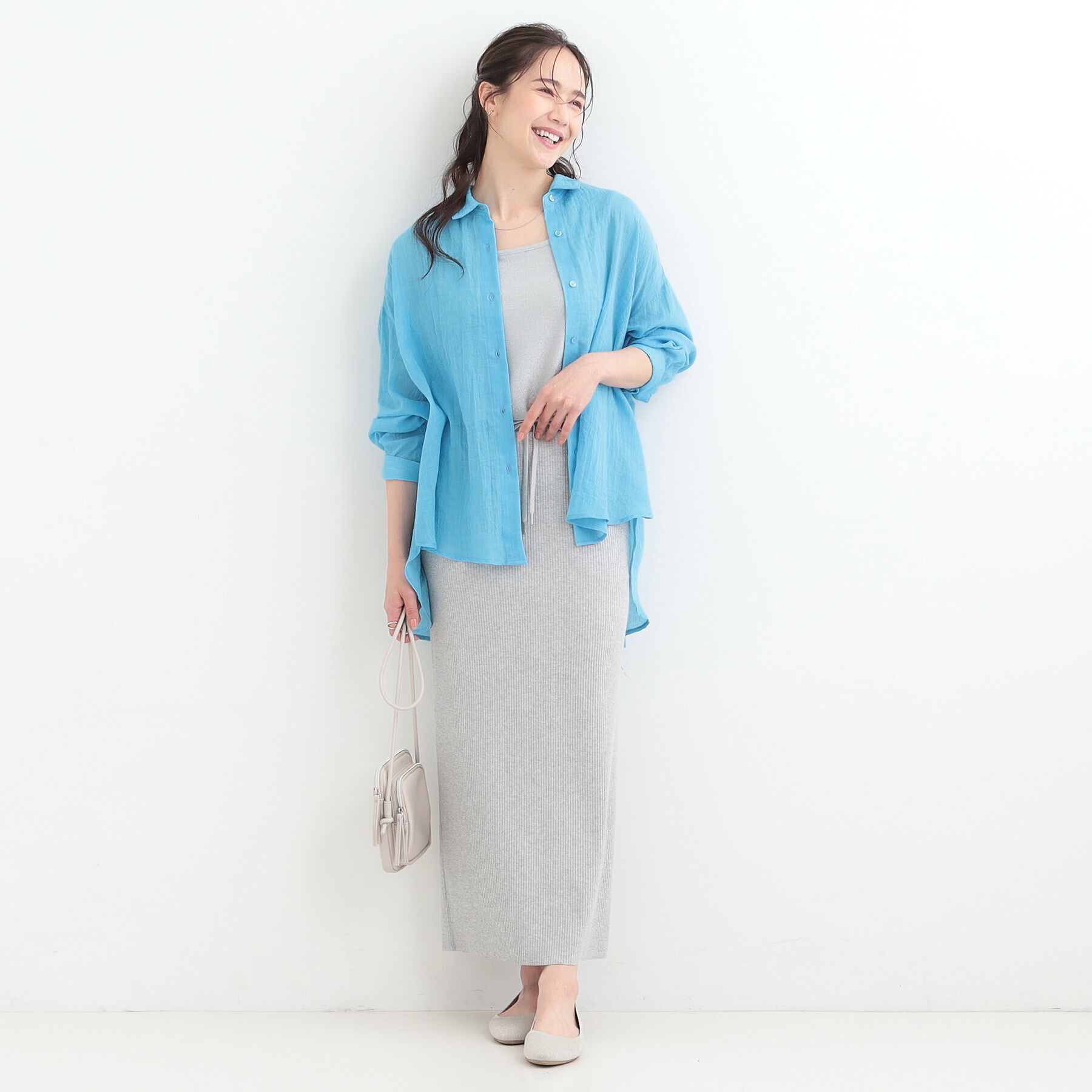 SHOO･LA･RUE「【体型カバー】こなれ感たっぷり やわらかゆるっとシアーシャツ」|シャツ・ブラウス|