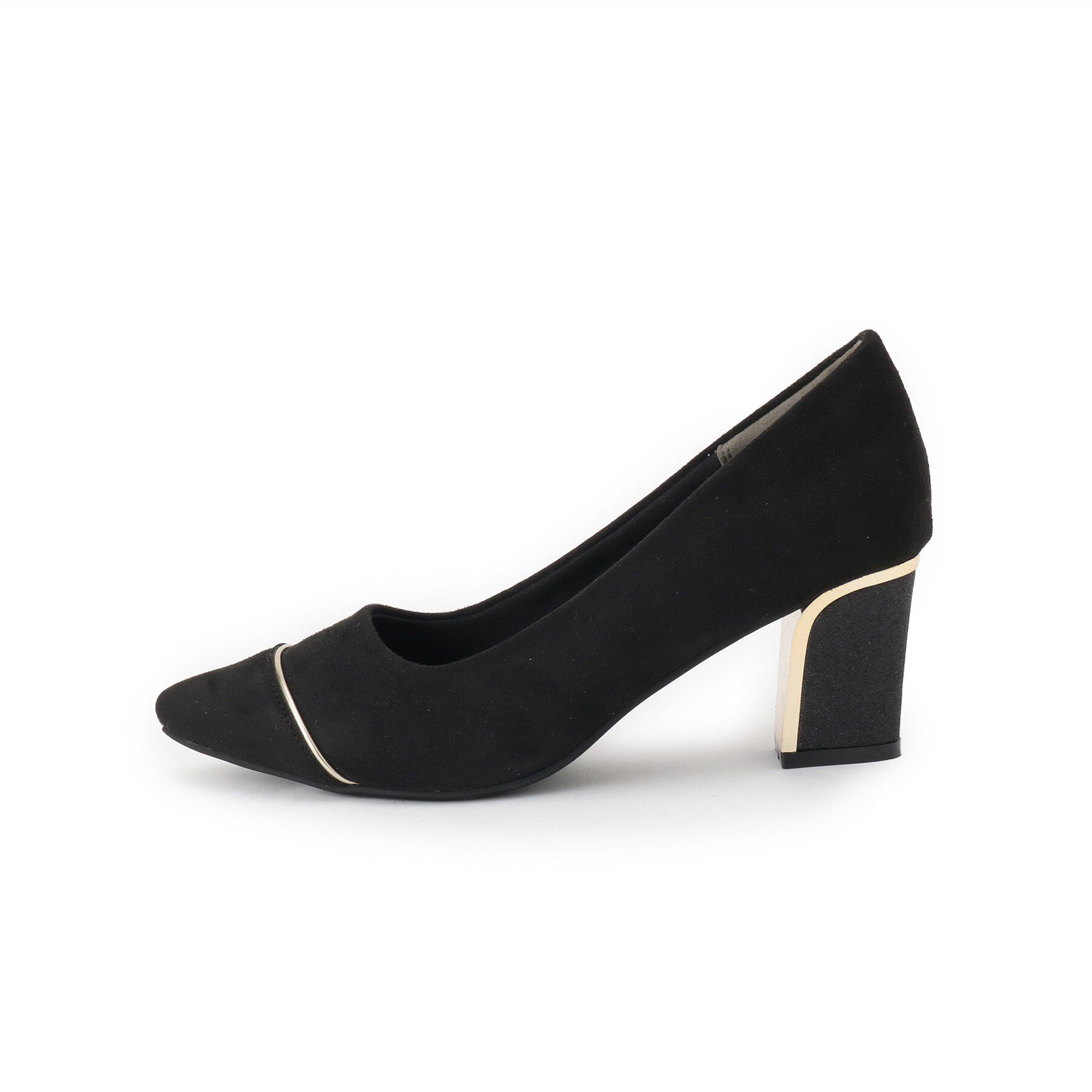 ESPERANZA「【EC先行販売】ラメヒールゴールドラインパンプス」|パンプス|