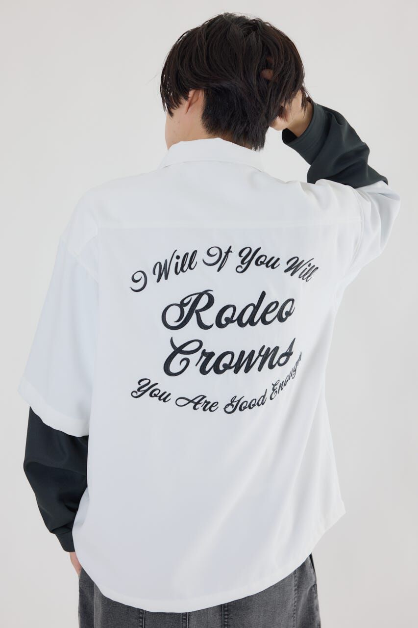 RODEO CROWNS「バックロゴレイヤードシャツ」|シャツ・ブラウス|WHT