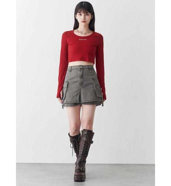 MURUA「ウォッシュカーゴスカートパンツ」|その他|
