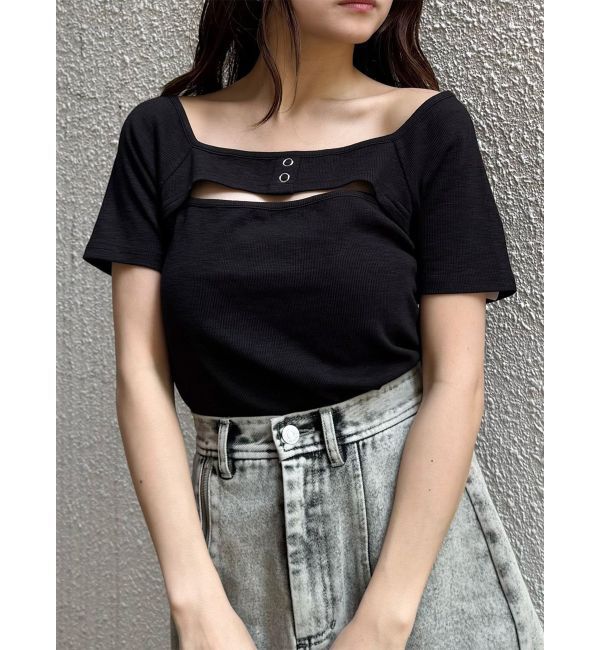 MURUA「2WAYレイヤードライクトップス」|Tシャツ・カットソー|ブラック