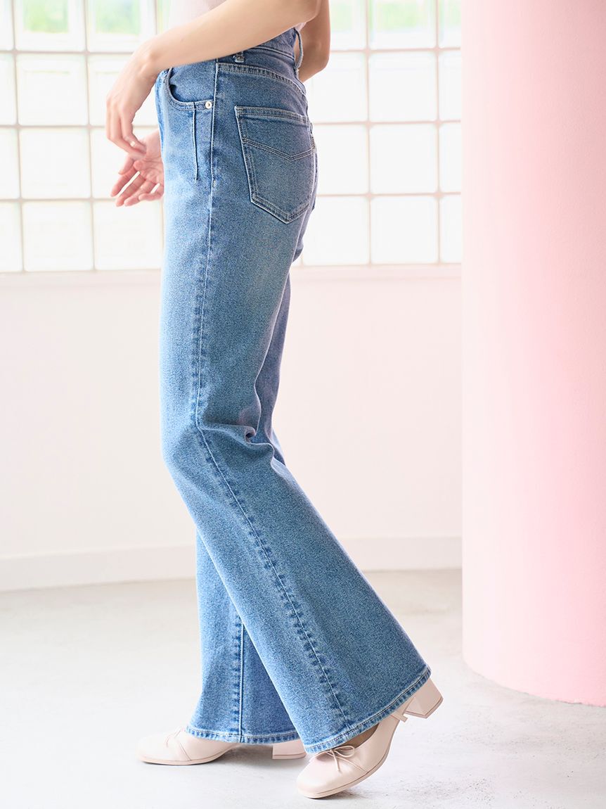 SNIDEL「【STYLE UP PANTS】フレアデニム」|デニム|