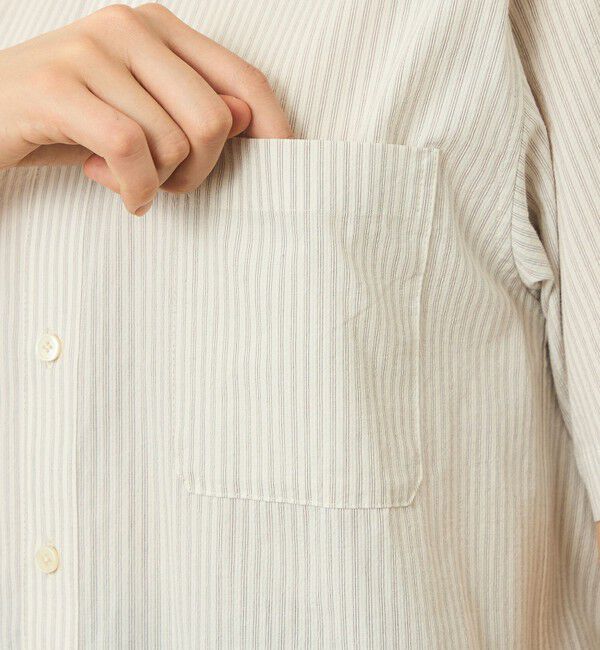 MACKINTOSH PHILOSOPHY「GREY LABEL コットンコードボイル バンドカラーシャツ」|シャツ・ブラウス|