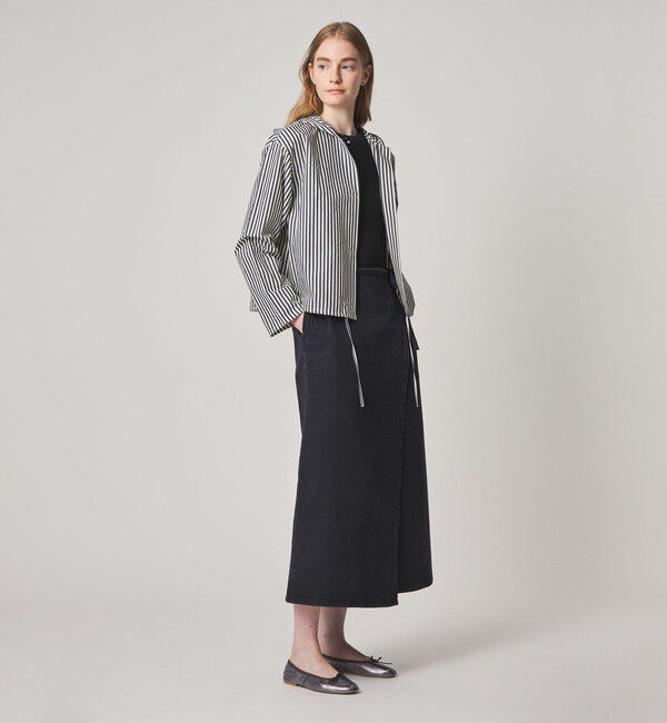 STEVEN ALAN「＜Steven Alan＞コットン キュプラ ストライプ フード シャツ」|シャツ・ブラウス|