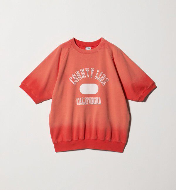 California General Store「＜CGS.＞サンフェード ショートスリーブ スウェットシャツ」|スウェット・ジャージ|RED