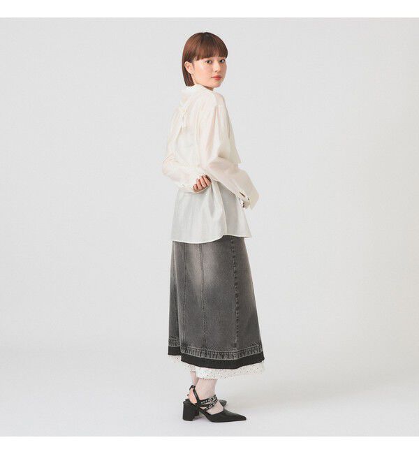 Ray BEAMS 「シアー レイヤード シャツ      26SS 日除け 紫外線対策 冷房対策 デザインシャツ 春夏」|シャツ・ブラウス|